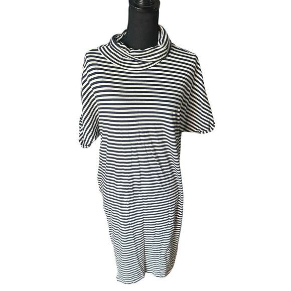 Stateside Coastal Stripe Turtleneck Midi Dress - Picture 1 of 7